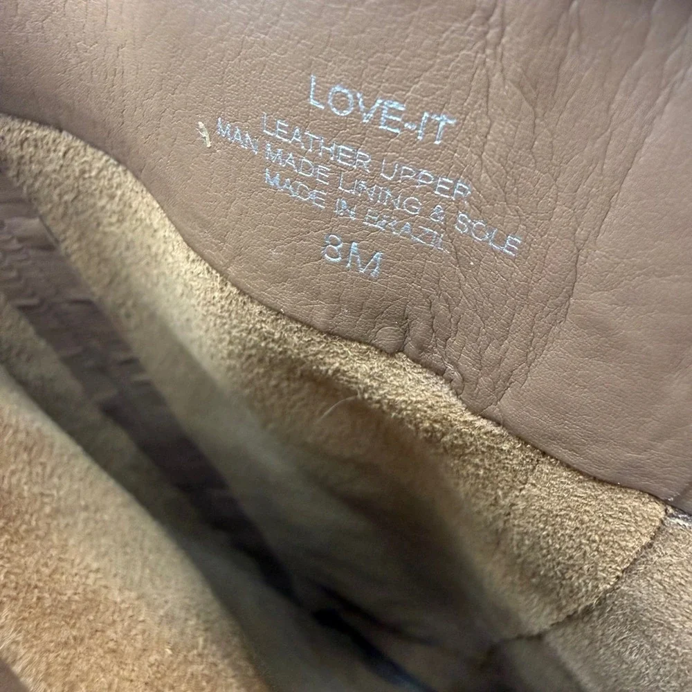 Gianni Bini Love It Knee Length Suede Boots Womens 8 M Brown Flat Pull On Casual